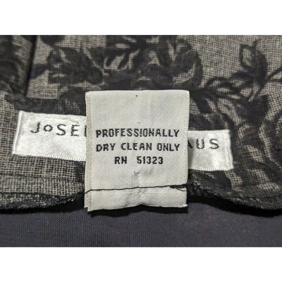 Vintage JOSEPHINE CHAUS petite black gray floral pleated skirt size 6 - Picture 5 of 5